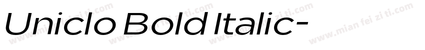Uniclo Bold Italic字体转换